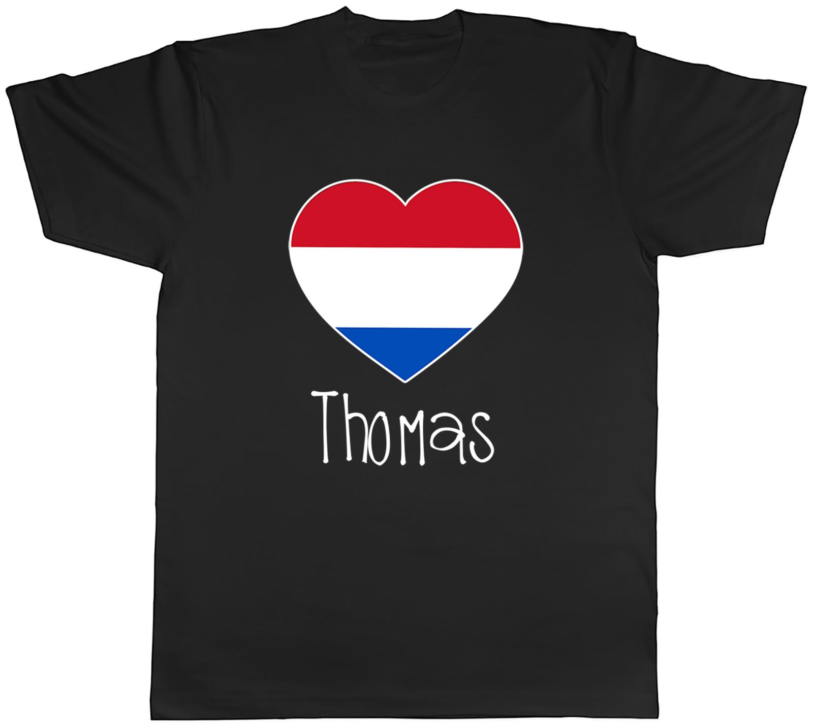 Personalised Love Netherlands Football Fan Unisexs TShirt Tee Gift Top S