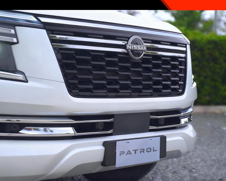 Nissan Patrol Armada Y63 Front Bumper Lower Grille Chrome Trim