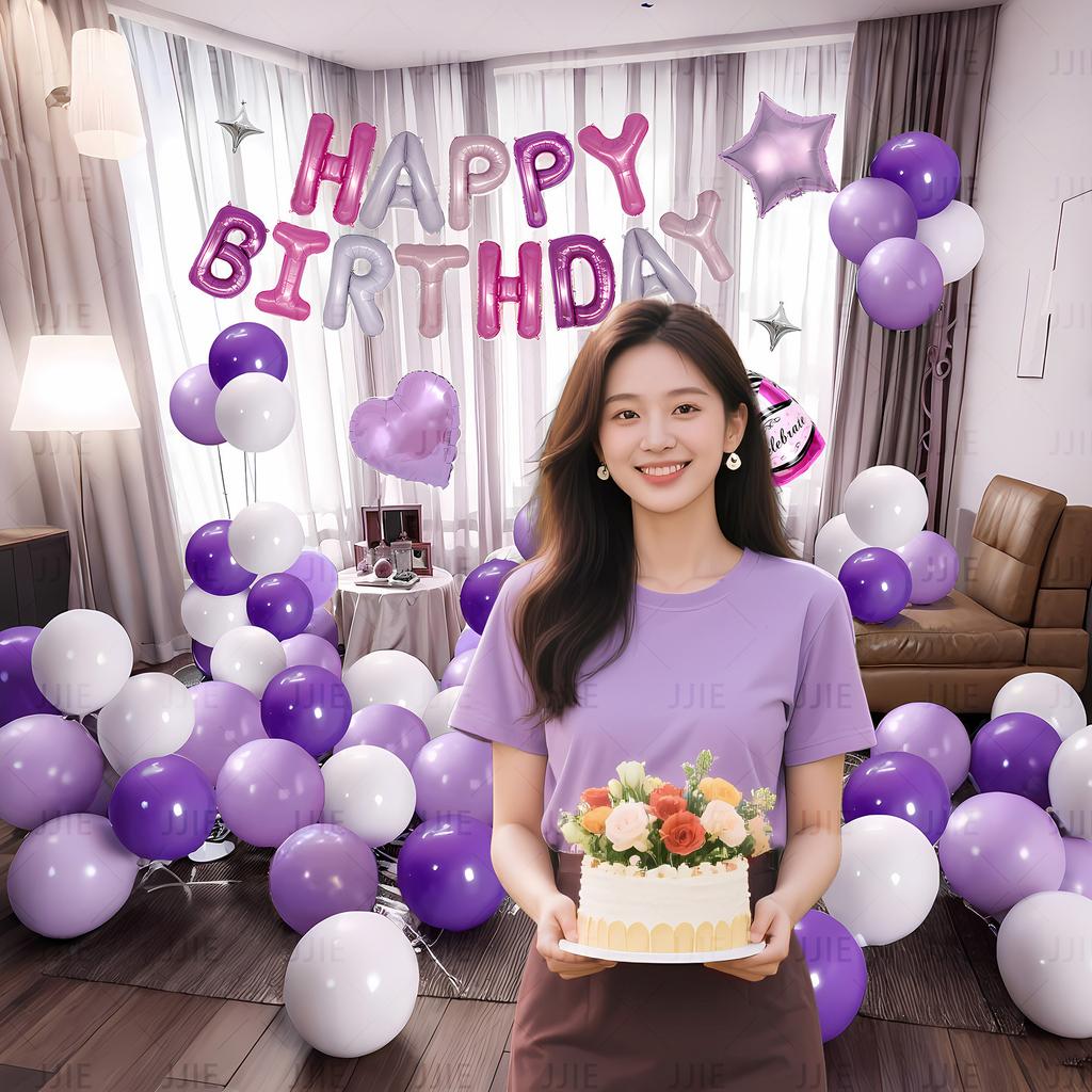 Birthday Balloon Boys Girls Scene Background Arrangement Kids Baby Happy Birthday Party Room Decoration Wall For