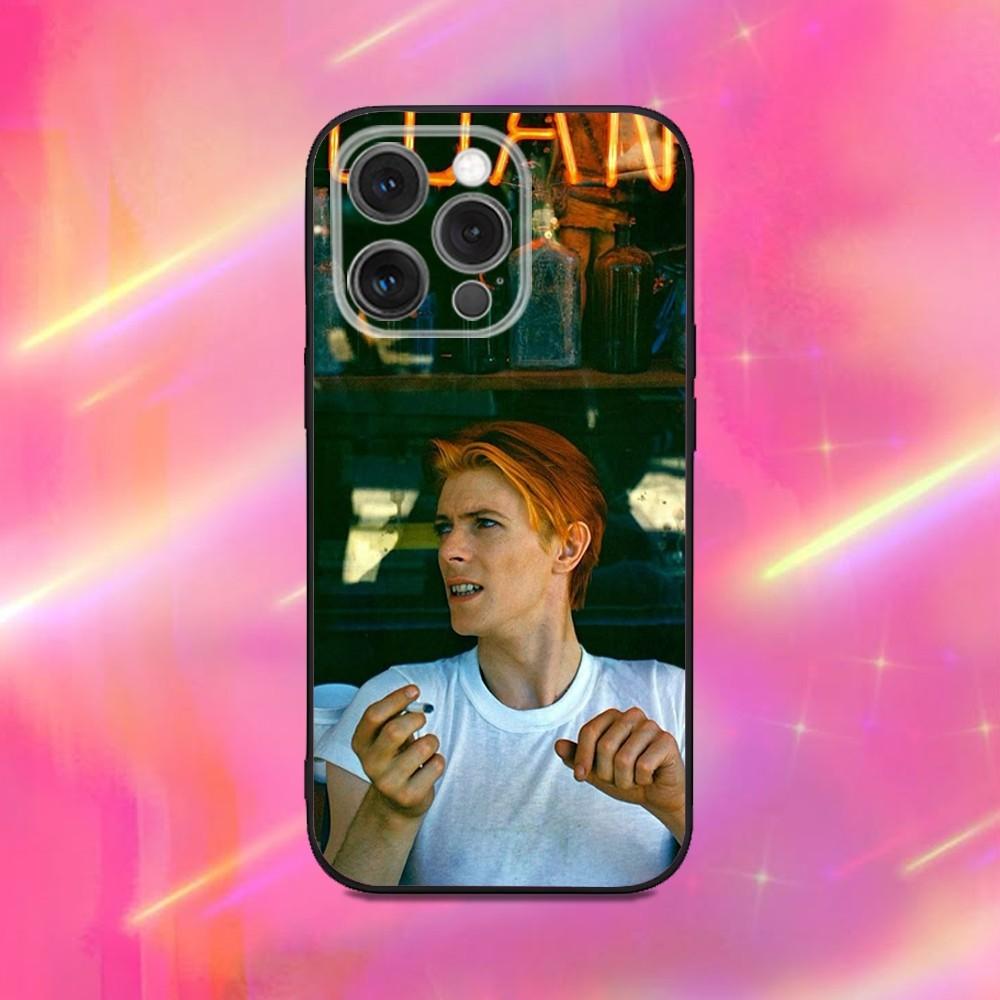 

D-David-Singer B-Bowies Phone Case For iPhone 16,15,14,13,12,11,Pro,Max,Plus,X,XS,XR,SE,8,7,Mini,Soft Silicone Black Case iPhone13mini
