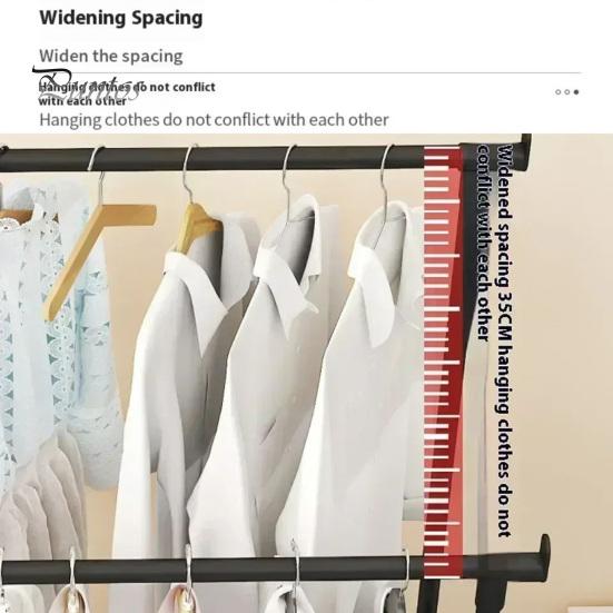 Moderní modulární úložný stojan Věšák na šaty Silná nosnost Snadná montáž Věšák na šaty s dvojitou tyčí