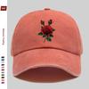 Pc Red Rose  Green Leaf Print Baseball Cap for Women  Men  Adjustable Buckle Strap Lightweight Vintage Sun Hat Suitable for