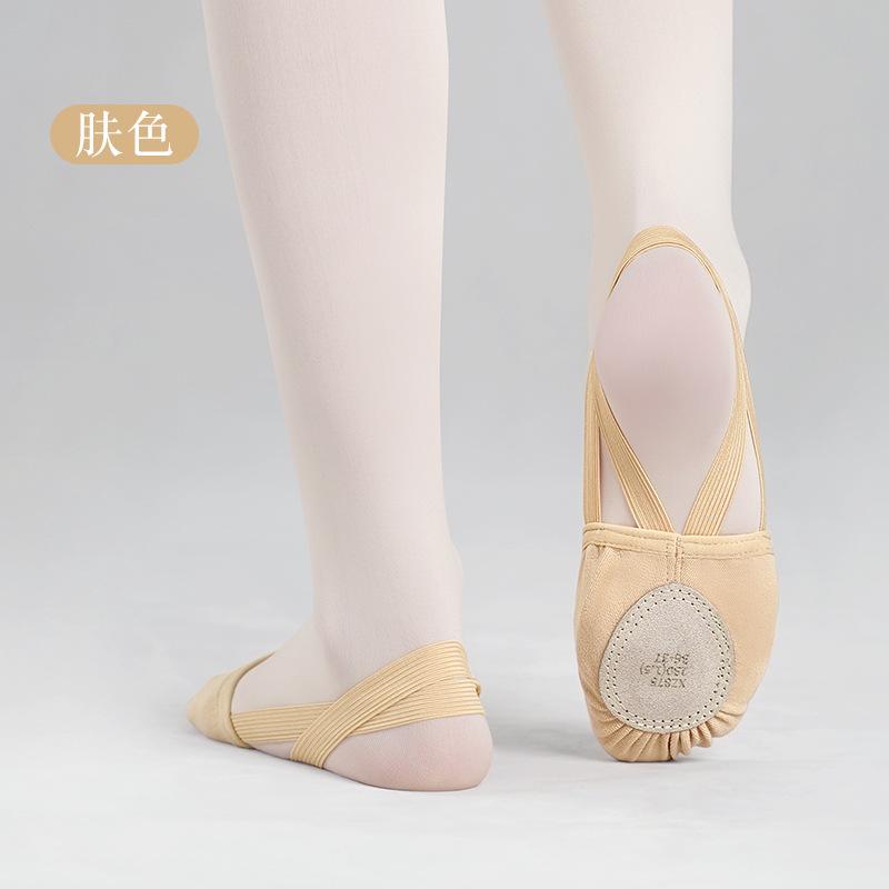 

Fashion Elastic Fabric Dance Shoes Socks for Women and Girls Ballet Dancing Rotation Half-Foot Slip-On Soft-Soled Training Figure Shoes 28-29
