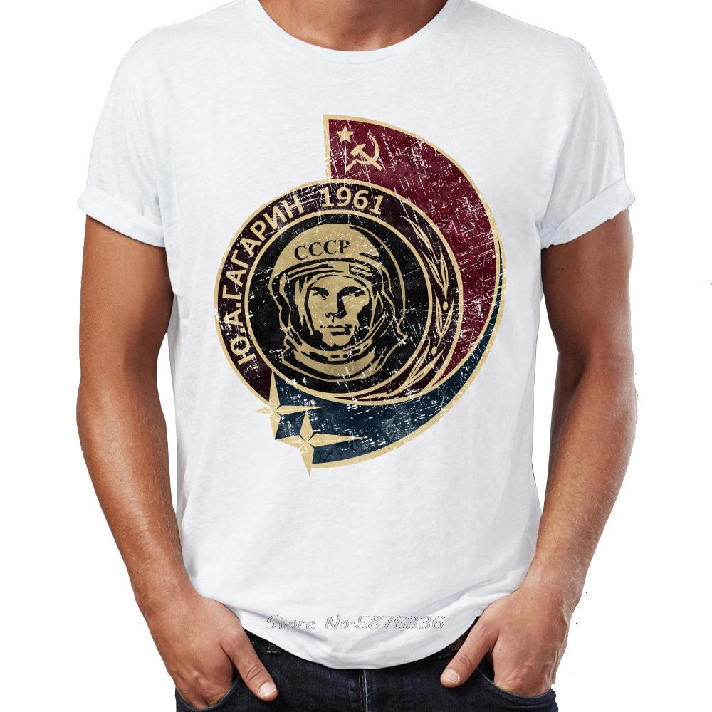 Mens T Shirt CCCP Russia Soviet Union USSR Era Space Interkosmos Boctok Rocket Buran Space Shuttle Tshirt Hip Hop Tees Tops