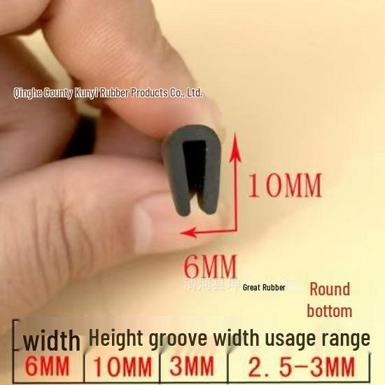 U-Shaped Rubber Edge Protector: Glass, Metal, and Steel Anti-Collision Edge Banding & Sealing Strip