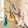 Weihnachtsbaum-Pfauen-Ornamente mit langem Schwanz, integrierter Clip, künstlicher Pfau zum Aufhängen am Baum, Weihnachtsdekoration