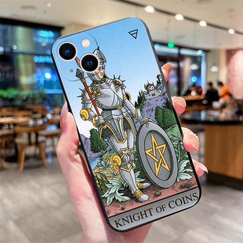 Moon Star Sun Tarot Phone Case for IPhone 13 12 11 14 15 Pro Max XR X XS 7 8 Plus SE Shockproof Soft Silicone Black Cover Fundas