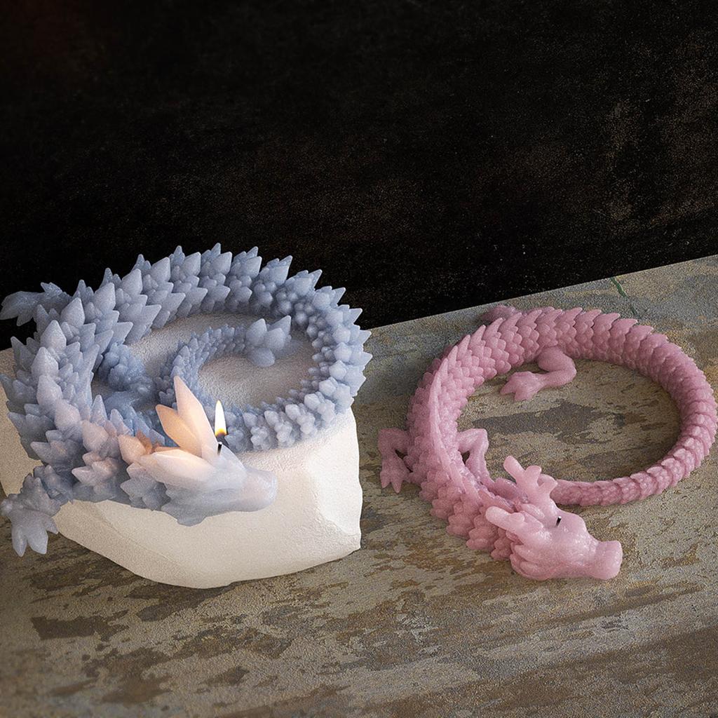 Chinese Dragon Candle Mold Epoxy Resin Molds Aromatherapy Mold Animal Decorations Mould Gifts for DIY Enthusiasts