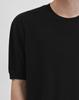 WORK ON BODY OFF Cool Bamboo Semi-Overfit Round Neck Short Sleeve Knit [Black]