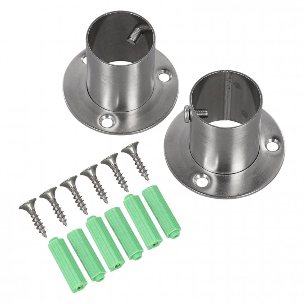 2er-Pack Schrankstangen-Endhalterungen für langlebiges Aufhängen von Kleidung und Accessoires