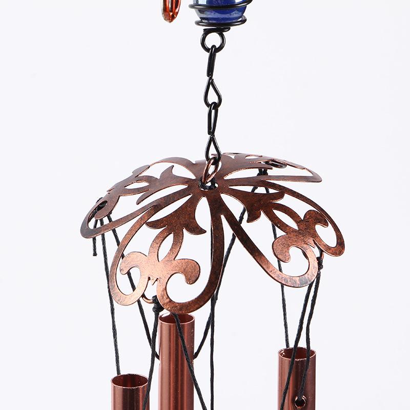 Rooster Wind Chime with Iron Tubes, 75cm Metal Wind Chime for Balcony Garden, Creative Cross-Border Hanging Decor
