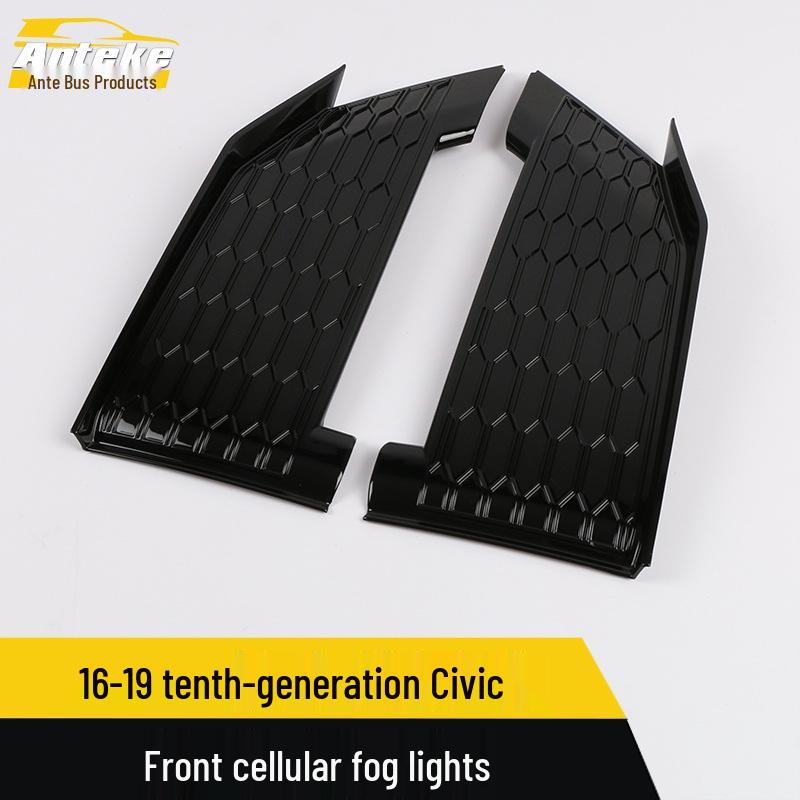 16-19 Tenth Gen Civic Front Honeycomb Fog Light Decorative Stickers