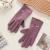 Warm gloves Three-line rabbit velvet men's and women's fashion cold-proof velvet outdoor cycling autumn and winter gloves