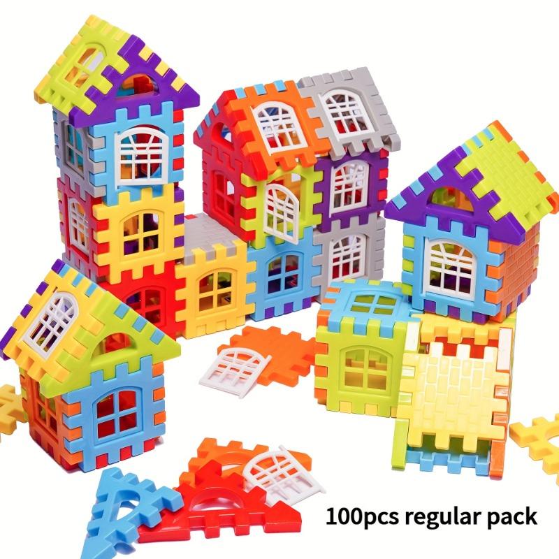 Kids Educational Block Puzzle, 50/70/100/140Pcs, Portable Plastic Toy for Ages 3+ Brain Training