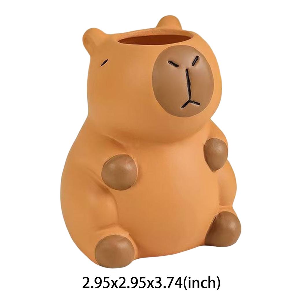 Desktop Organizer Storage Pen Cup Capybara Cute Desk Organizer Stationery Pen Holder for Women Girls Office Home Art Supply