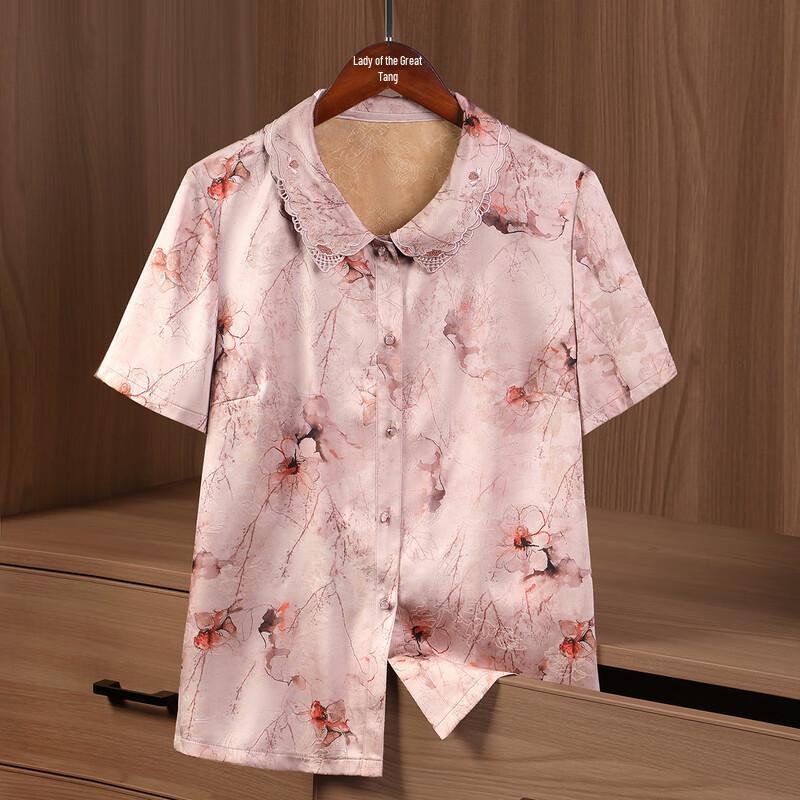 Herbstbluse für ältere Damen, lockere Passform