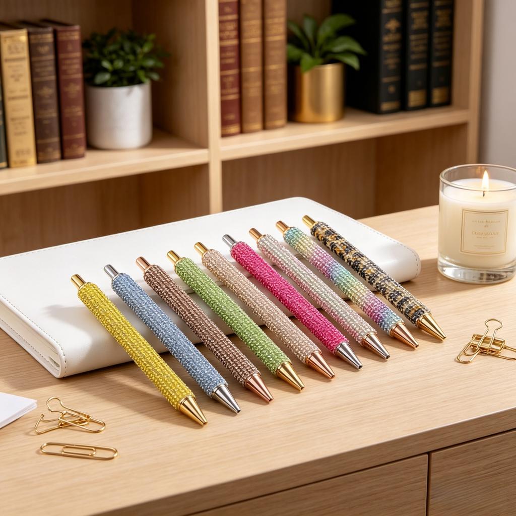 Luxury Sparkling Rhinestone Ballpoint Pen, Suitable For Gifts To Friends, Diary Writing, And Office Stationery