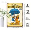2D Flat, 2D Flat Disney Donald Duck and Pluto Iron Wall Art - 20.32x30.48 Cm Vintage Tin Sign Style, Weather-Resistant Indoor/Ou