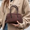 Autumn and Winter New Suede Bag Women's Genuine Leather Portable Crossbody Shoulder Pillow Bag Women's Versatile Bowling Bag