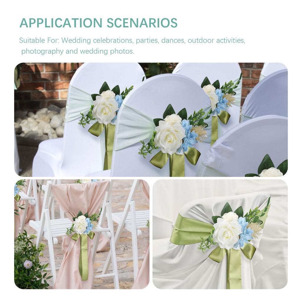 Stuhllehne Blume Bankett Hochzeitsfeier Outdoor-Aktivitäten Stuhllehne Blumendekoration