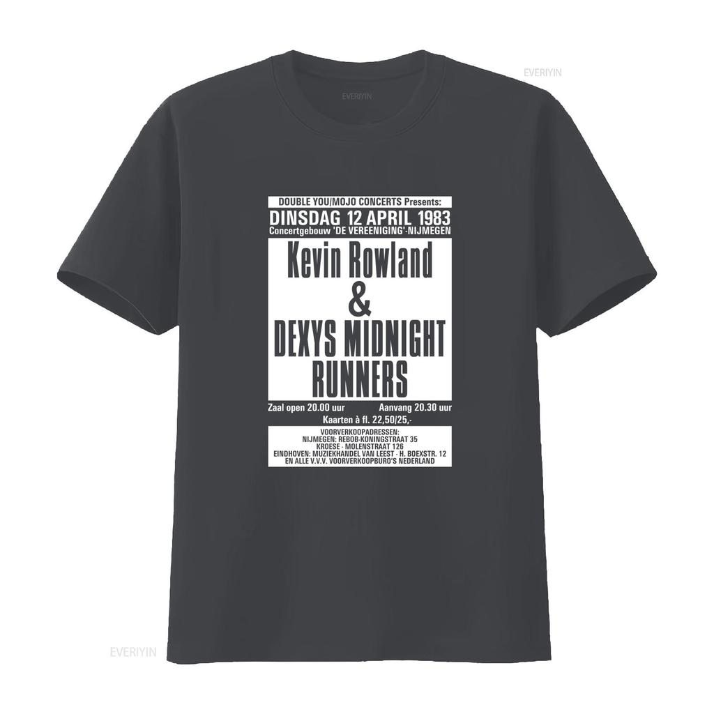 Unisexs Dexys Midnight Runners Dinsdag Gig Poster T Shirt Retro Concert Design vintage Top For Everyday Wear streetwear