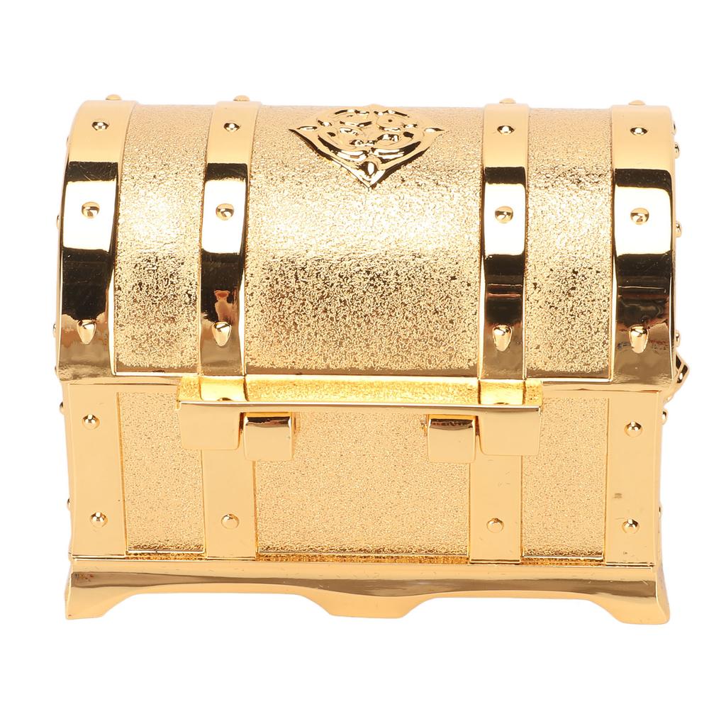 Vintage Jewelry Box Gold Color Retro Style Zinc Alloy Scratch Proof Small Jewelry Box for Rings Earrings Necklace S
