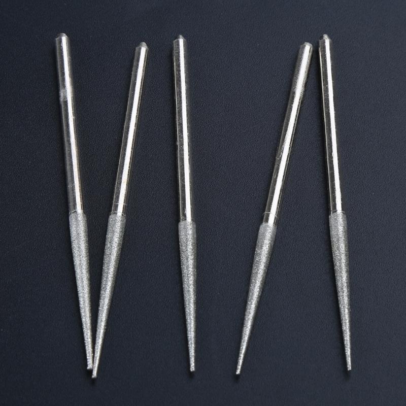 5PCS 3mm Shank Grinding Rods Mini Drill Diamond Grinding for Head Bur Needle Engraving Carving Polishing Glass Drill Bit