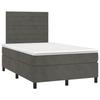 VidaXL Slatted Bed Base with LED Mattress, Upholstered Bed, Double Bed, Adult Bedroom Interior Bed, 3136174