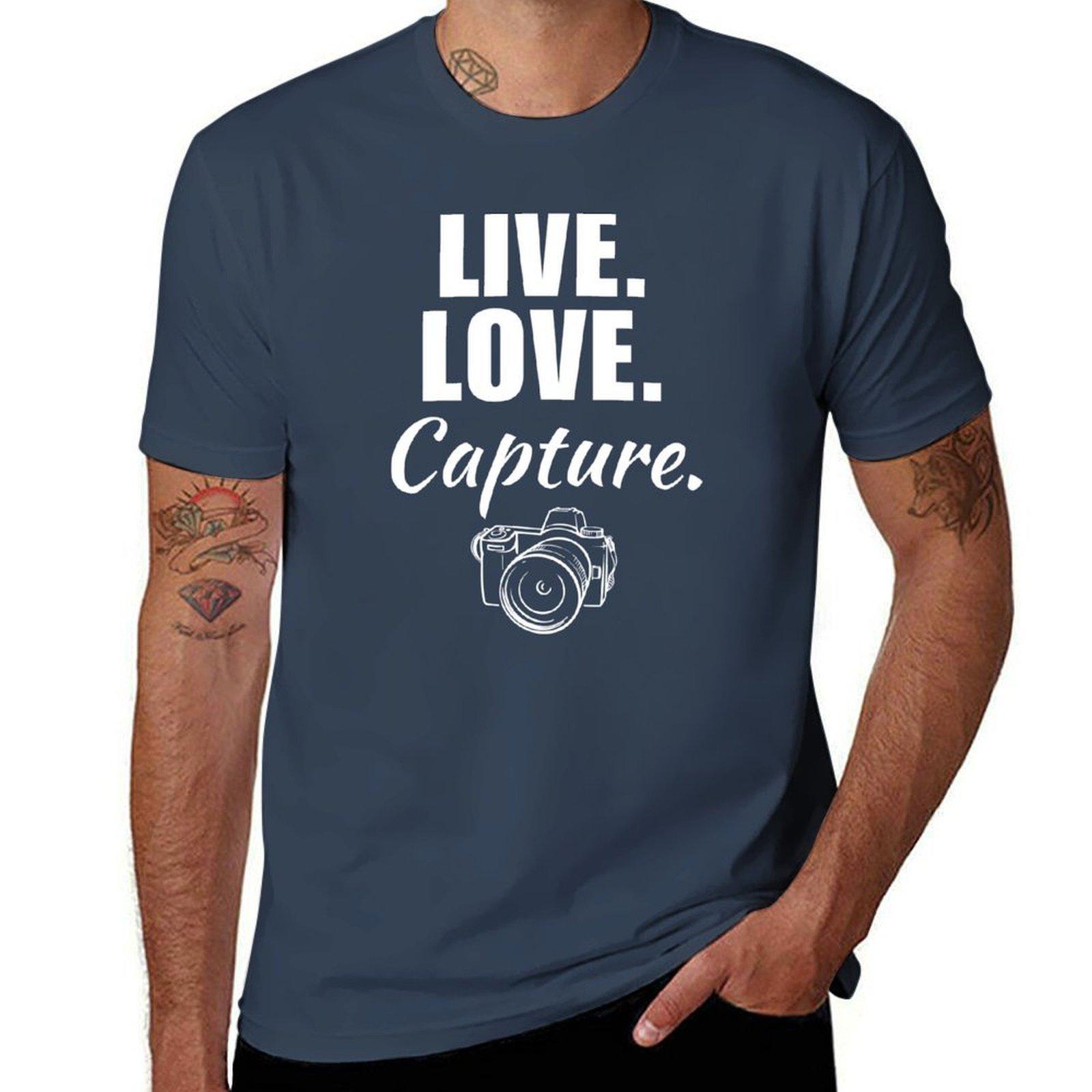 Live love capture Funny quote or saying for awesome and cool photographer mom TShirt Lightweight Print TShirt S