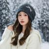 Female Sweet and Cute Bow Embroidered Drawstring Cold Hat Autumn and Winter Fashion Windproof Warm Wool Hat