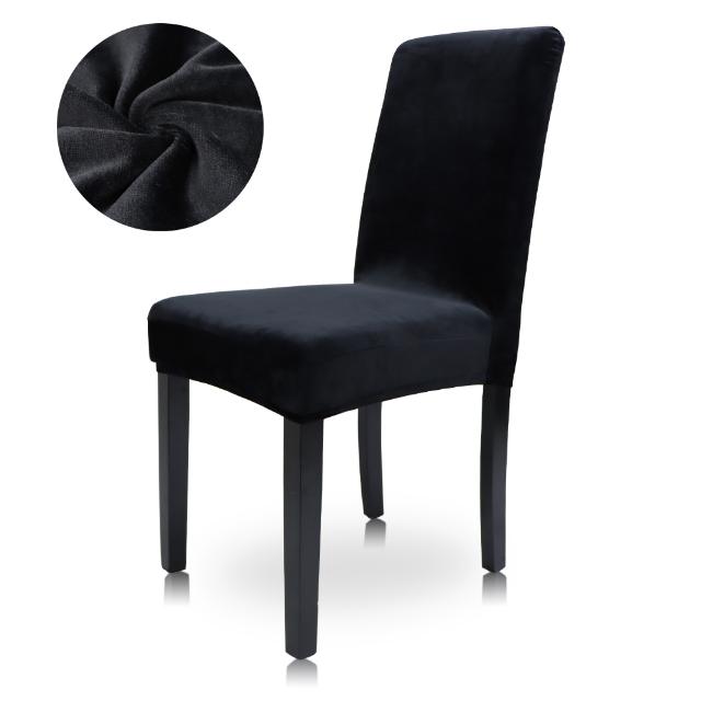 Miękki aksamitny pokrowiec na krzesło jednolite kolory Stretch narzuty na krzesła do jadalni przeciwpyłowe meble Protector na bankietowe biuro weselne