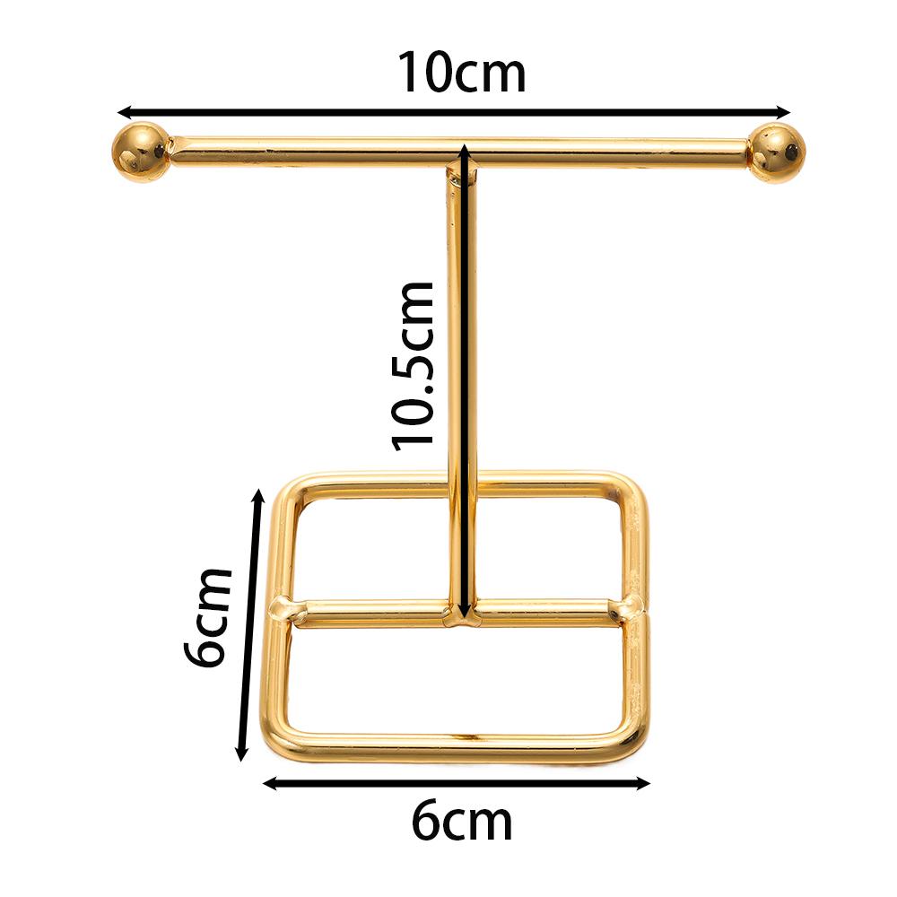 Metal Gold T-shaped Earrings Ring Necklace Watch Jewelry Shelf Jewelry Stand Counter Pendant Jewelry Organizer Display Stand