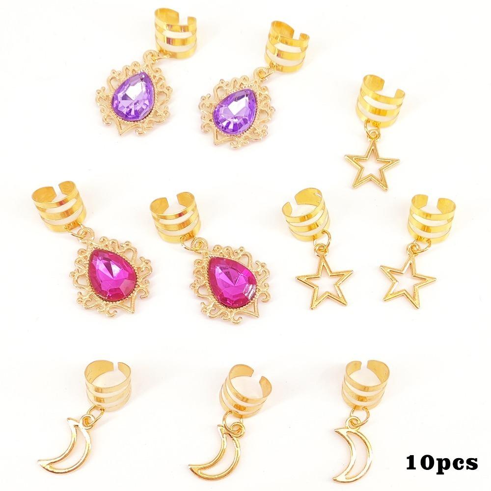 10pcs Hair Braiding Hollow Out Hair Ring Dread Locks Hair Braid Tubes Dreadlocks Beads  Men