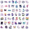 55-Piece Starry Sky Cat Stickers - Cute & Trendy Waterproof Decals for DIY Decoration