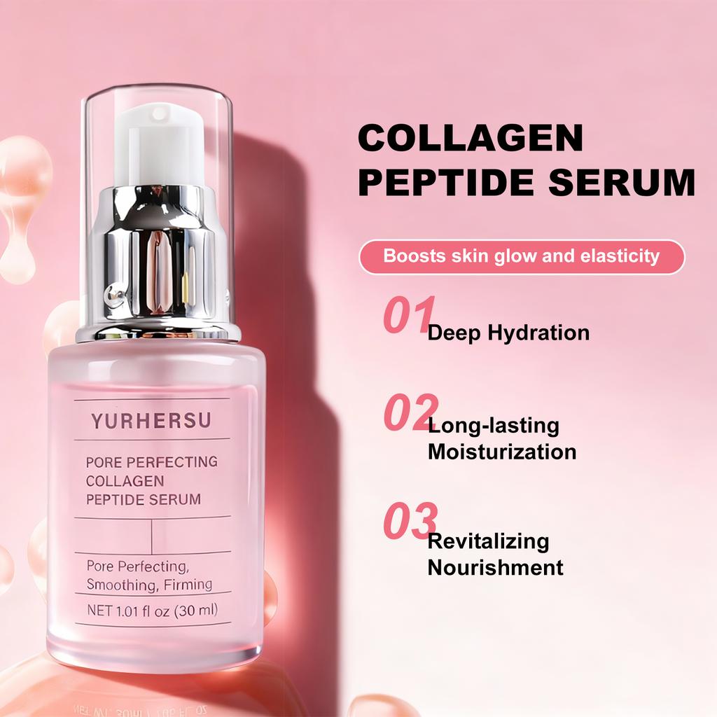 Collagen Peptides Face Serum Wrinkle Remover Lifting Firming Fade Fine Lines Anti-Aging Essence Brighten Nourish Skin Care less