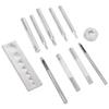 11 Pieces Leather Puch Tool Set Leather Craft Tool with Base Leather Punch Snap Kits Leather Craft Punch Hole Tool Kits