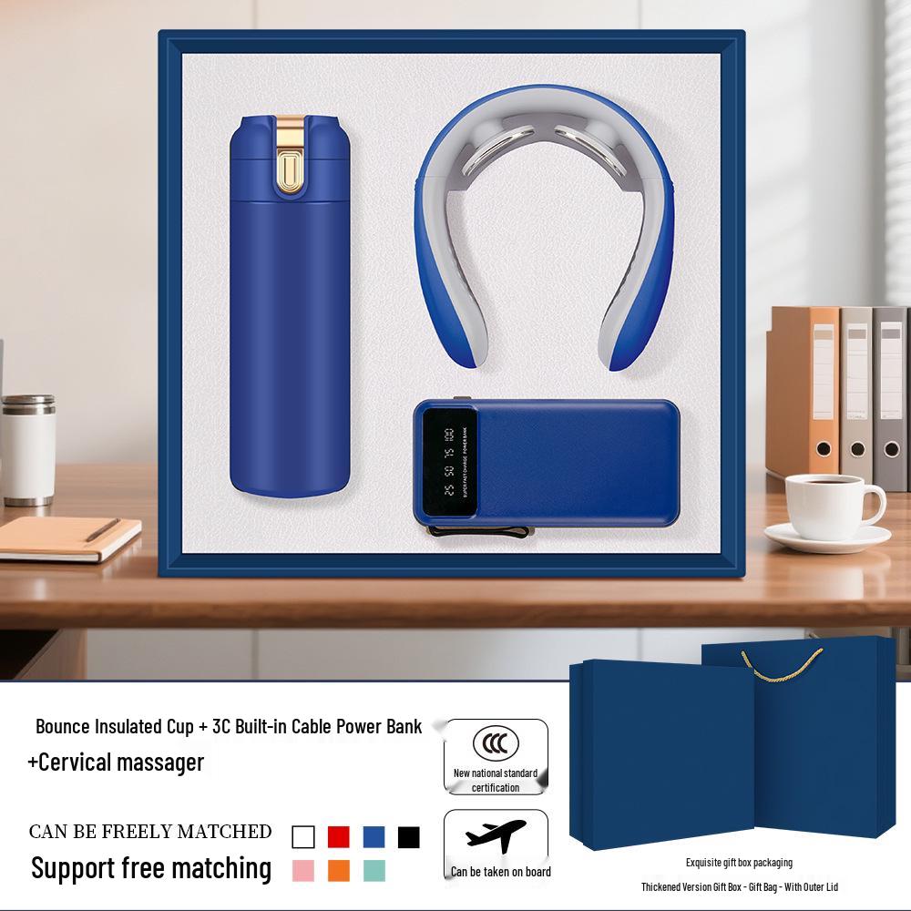 Custom Logo Insulated Mug Gift Set for Company Events and Customer Souvenirs