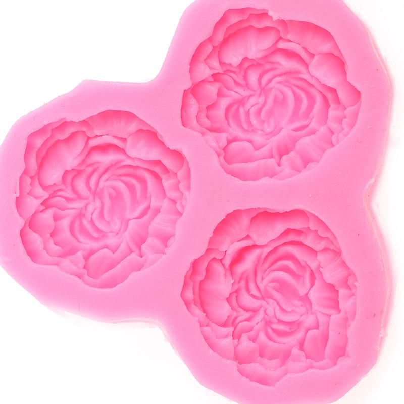3D Peony Shape Silicone Mould Flowers Handmade Soap Molds Cake Decorating Tools