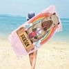 Custom Name Beach Towel Personalized Cute Capybara Bath Towels Soft Microfiber Quick Dry Swimming Pool Lounger Blanket