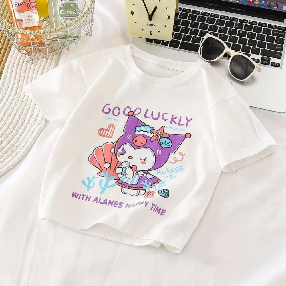 Girl's T-shirt shirt cartoon flower design beautiful short sleeved cool baby girl