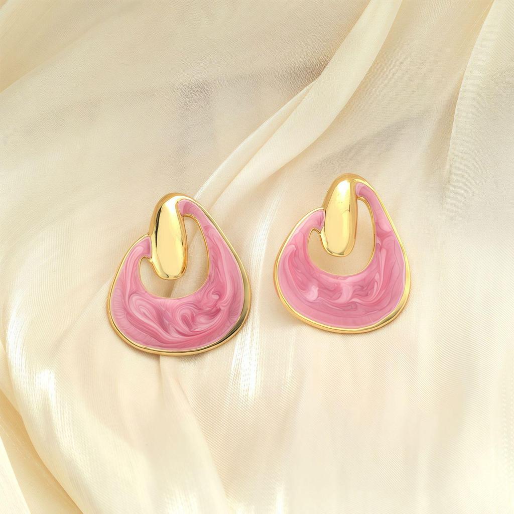 Cercei neregulari cu picături de ulei în stil coreean: Cercei Stud Chic, Simpli, Versatili