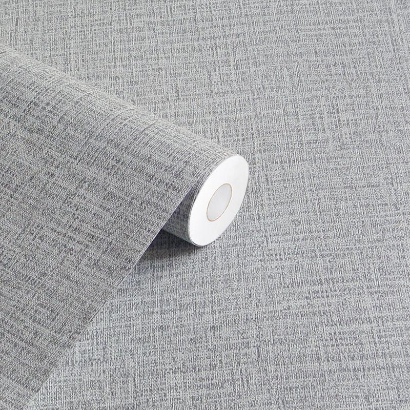 Linen Texture Self-Adhesive Waterproof Wallpaper for Bedroom & Living Room - Thickened, Solid Color, Moisture-Proof, Simple Design.