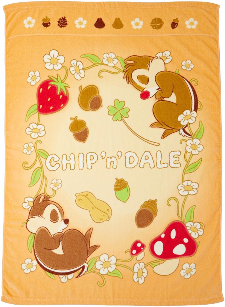 Marushin Towel Disney Chip and Dale Perfect for Girls and Naptime Product 2125020100 Children's Blanket, Characters, Cute, 100% Cotton, Boys, Blanket,
