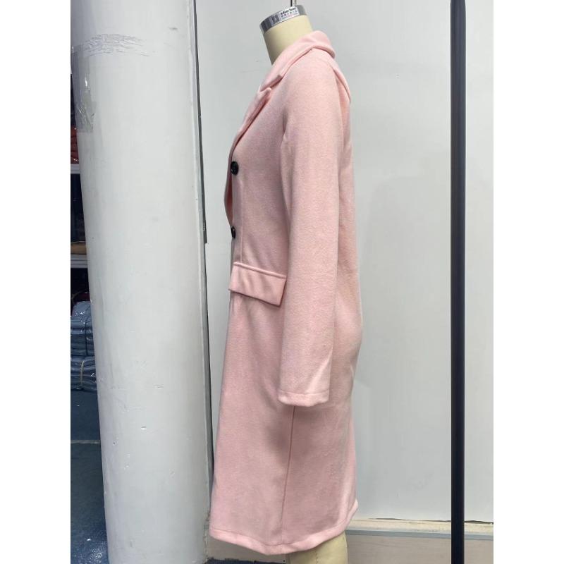 Women's Vintage Casual lattice Print Autumn Winter Long Sleeve POLO Neck Jackets & Coats