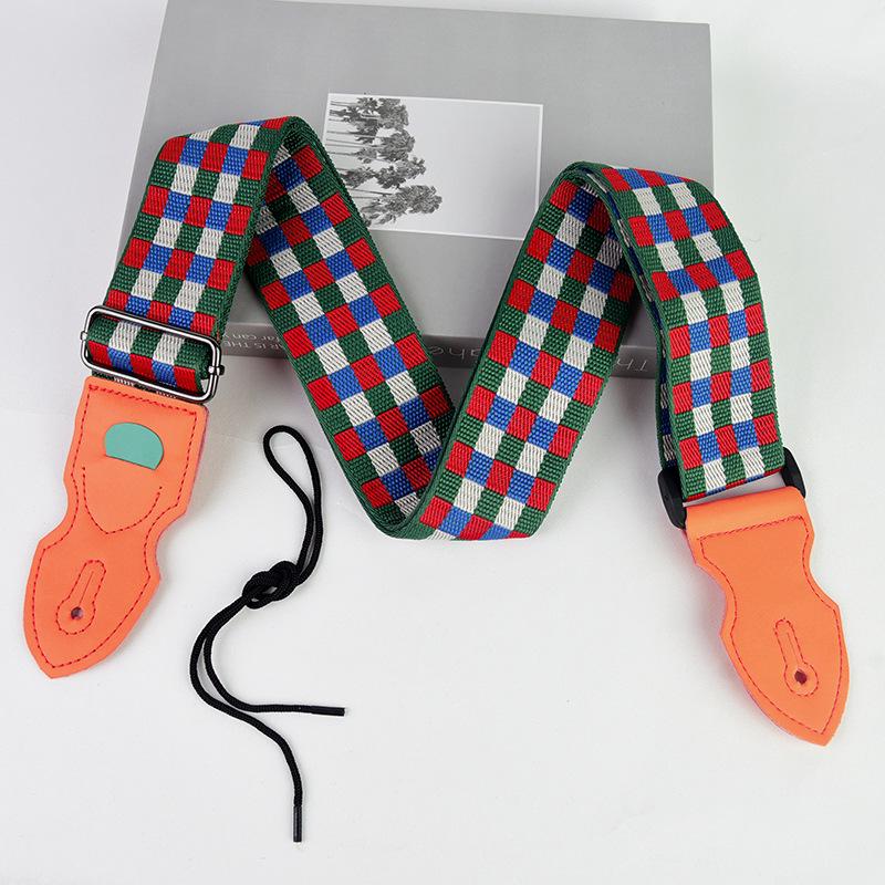 Premium Embroidered Guitar Strap - Thick, Long, and Adjustable for Acoustic and Electric Guitars
