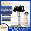 Hole Cutter 35mm Woodworking Hinge Hole Cutter With Limit Stop Triple-Blade For Drawer Cabinet 15° Angled-Blade Hole Punch