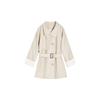 Chunxin casual retro style versatile stand-up collar small loose medium and long trench coat