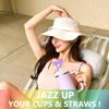 6 Pcs 8mm Cute Bow Straw Covers Cap Toppers Lids Compatible with Stanley Tumbler Cups,Reble Cute Silicone StrawTips Protectors for Reble
