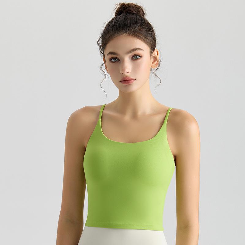 LAHN Women's Shockproof Fitness Vest with Integrated Chest Pad & Antibacterial Fabric
