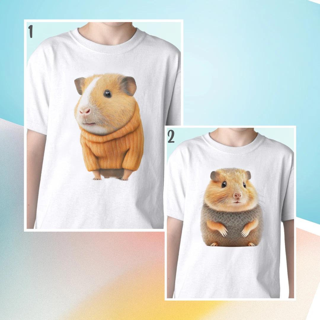 

Guinea Pig kids boys T-Shirt tee fantasy top funny animal gift s s kids baby size 130
